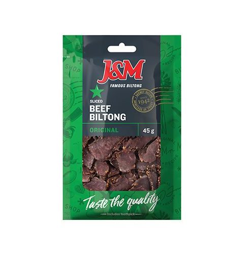 Beef Biltong Sliced Original J&M