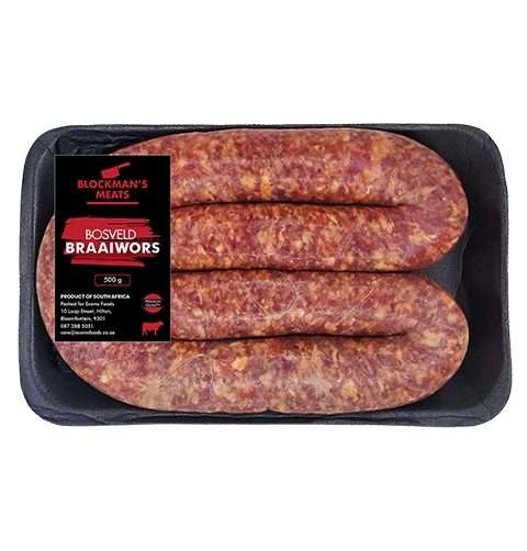 Braaiwors Bosveld 500G Thick