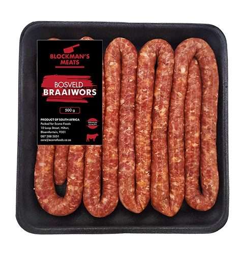 Braaiwors Bosveld 500G Thin