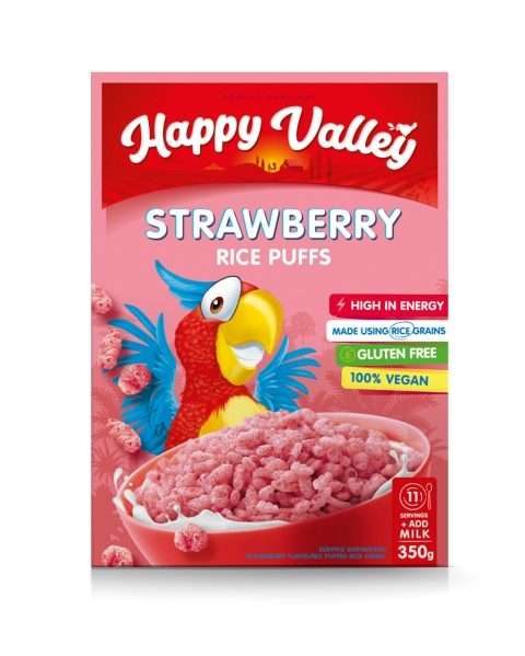 Cereal Happy Valley Rice Puffs Strawberryb