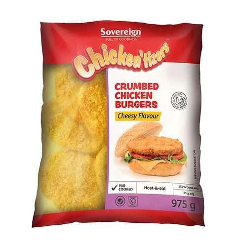 Chicken Burger Cheesy Sov Crumbed