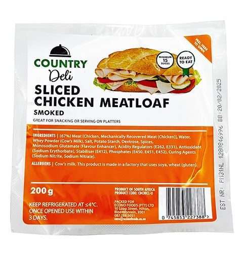 Chicken Loaf Sliced Country Deli