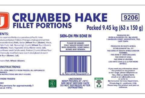 Fish Crumbed Fillets Portions I&J
