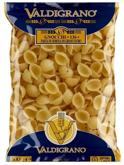 Pasta Gnocchi Shells Valdigrano 500G