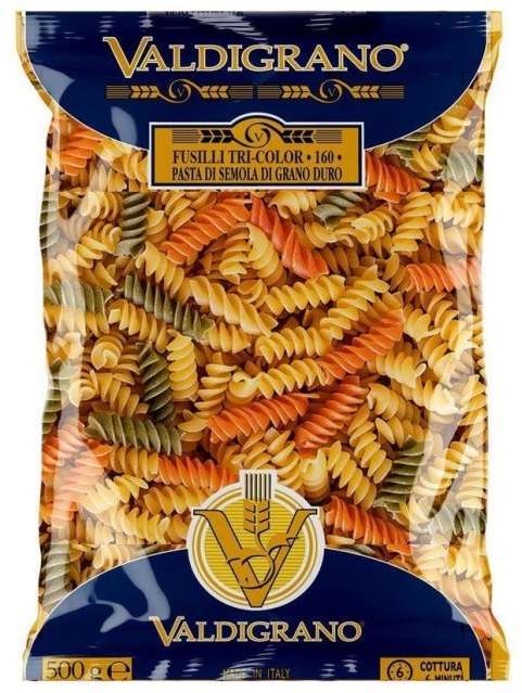 Pasta Tricolour Fusilli Valdigrano