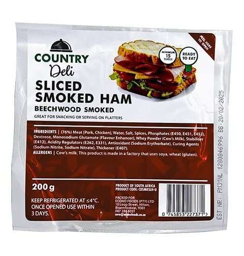 Pork Ham Smoked Sliced C/Deli