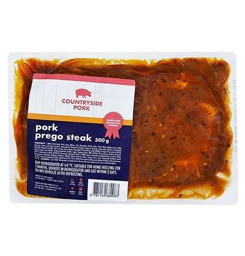 Pork Prego Steak Smoked C/Side