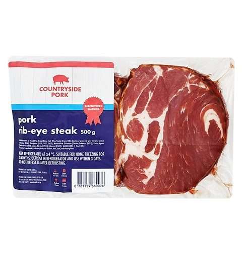 Pork Ribeye Steak Smoked C/Side