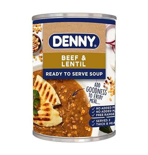 Soup Beef & Lentils Ready To Serve Denny